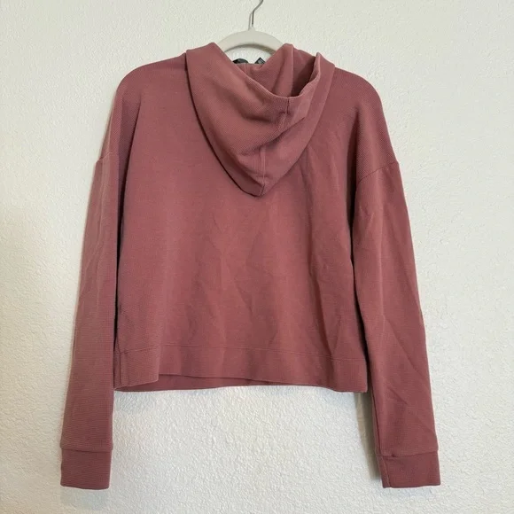 Vuori Bayview Hoodie Pullover Top Women's Sz Xs Rosewood Thermal Knit - Picture 11 of 14